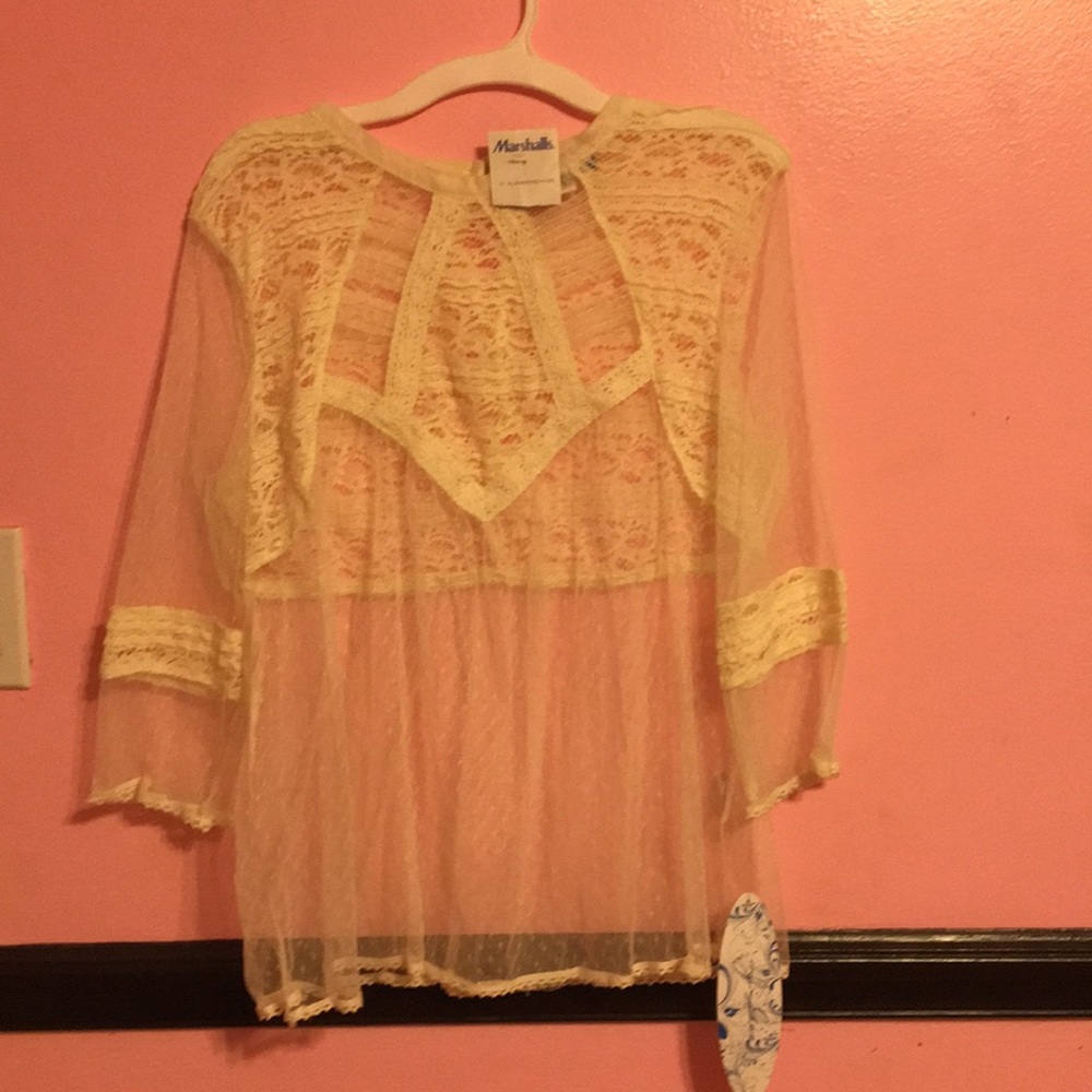 Sheer lace top